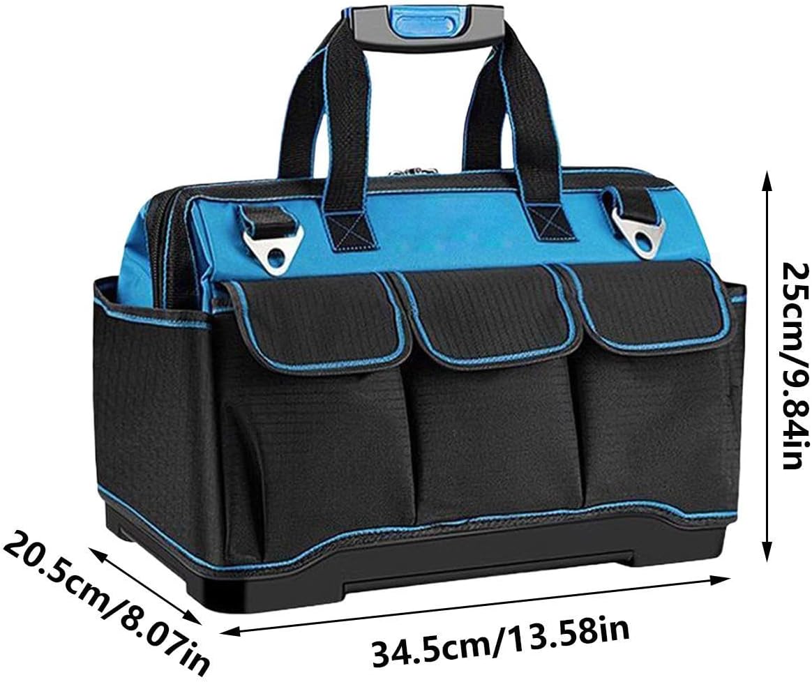 GENERIC Sac à Outils Pour électricien | Oxford Multi-poches | Sac Fourre-tout à Outils Avec Rigide – Pour L'extérieur, Les Voyages, La Construction, La Réparation De Voiture, La Maison, Le Garage, Le