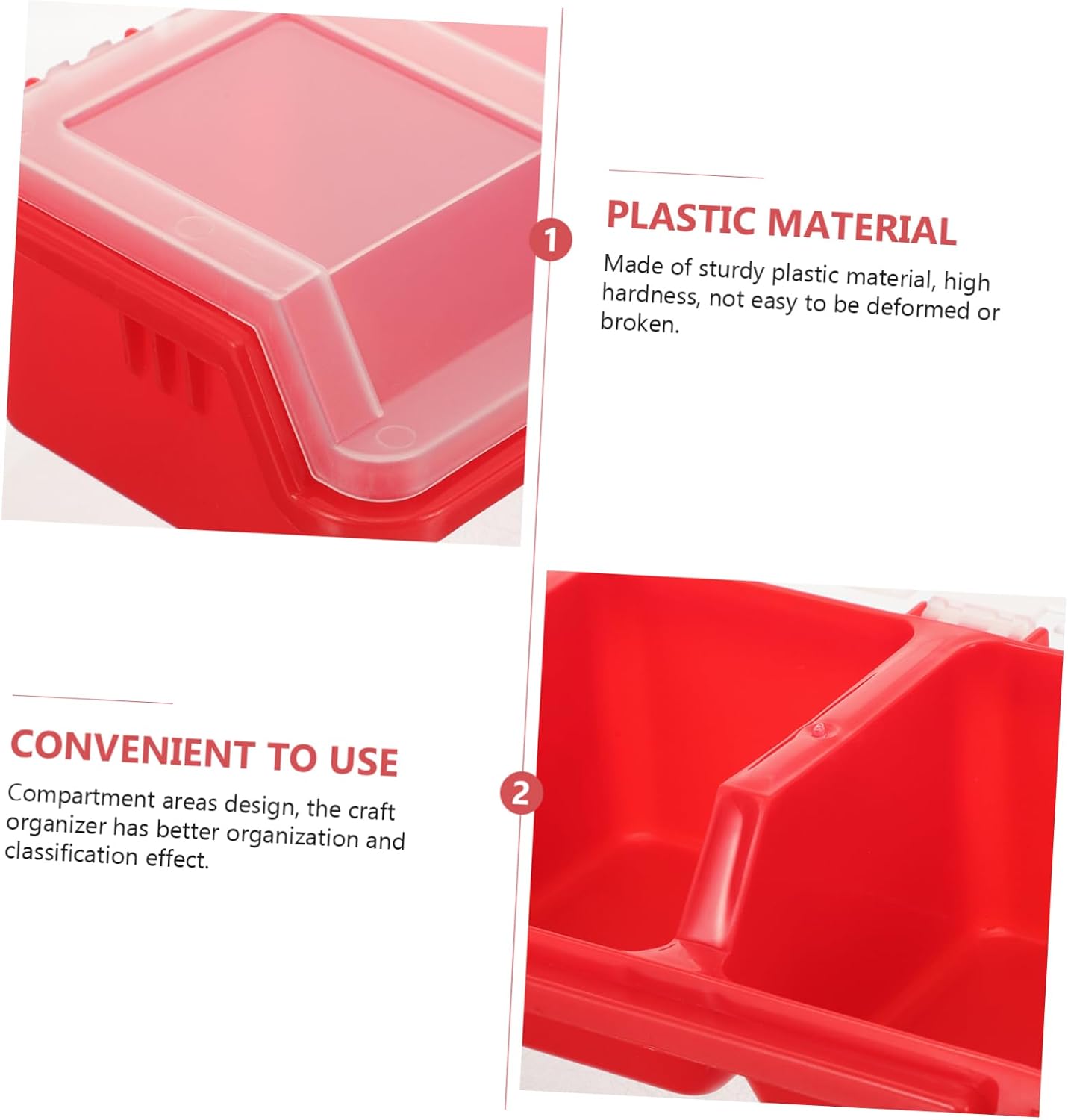 Jojofuny Boîte De Rangement Plastique Pour Outils Organisateur De Compartiments Pour Vis Écrous Et Accessoires Électroniques Pour Bricolage Et Compact Et
