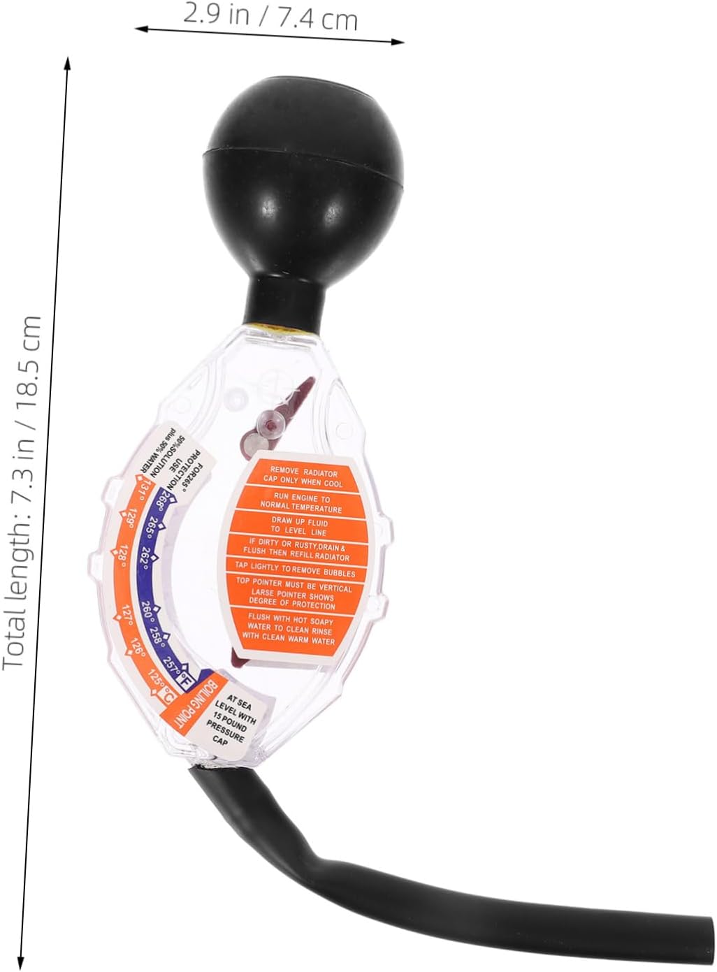  Ciieeo 5 Pièces Testeur De Batterie Radiateur Auto Refroidissement Outil D'antigel Voiture Testeur D'antigel à Cadran Hydromètre Densité Tester Le Densitomètre Antigel Plastique