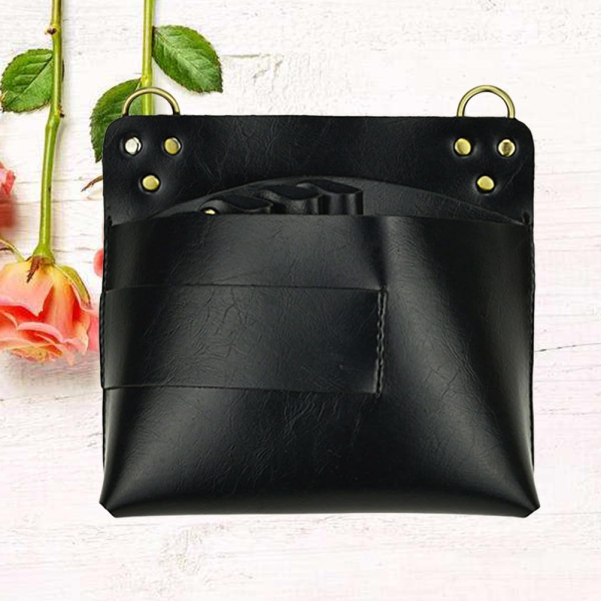 Healeved Sac Banane Porte-outils Pour Coiffeurs Sac à Outils Avec Organisateur De Ciseaux Pour Peignes Et Pinces Noir