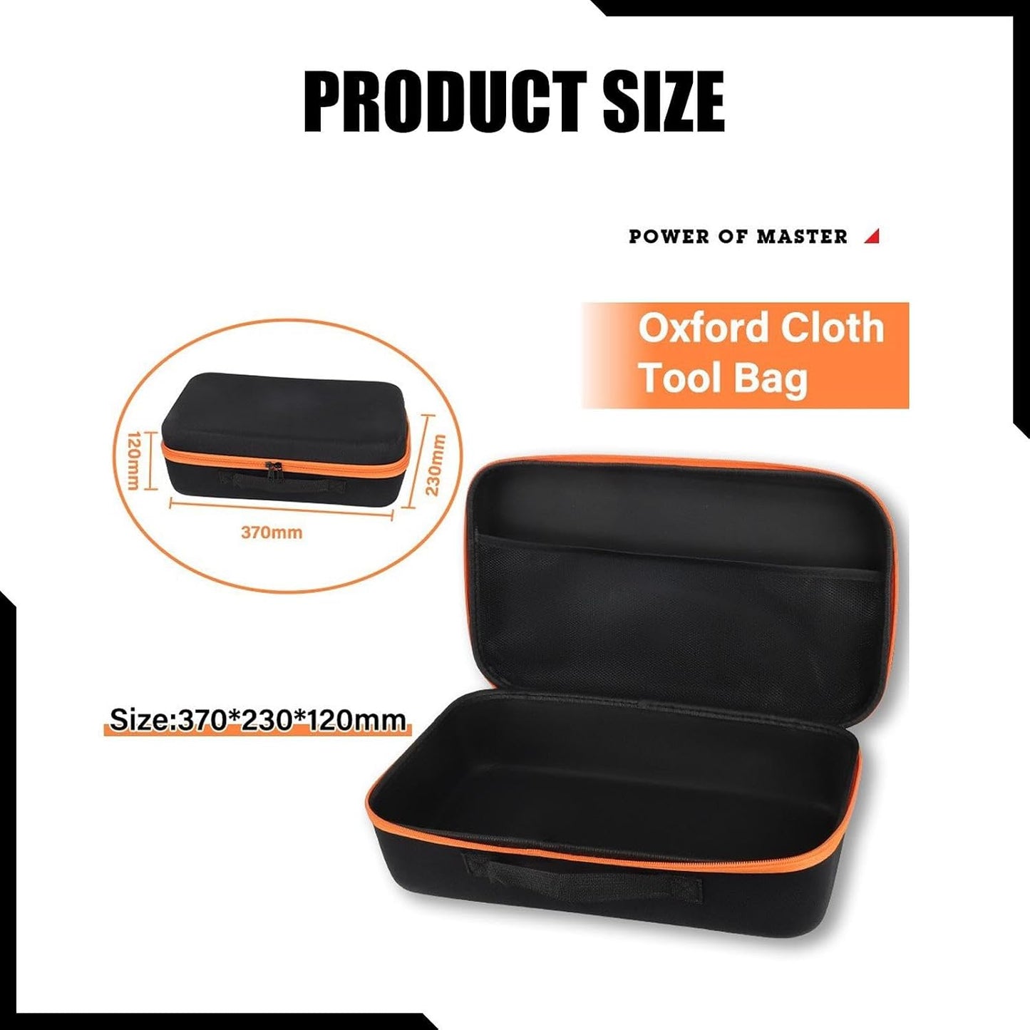  Sac De Rangement Outils Trousse Outils Rouleau Oxford Sac Rigide Portable Rangement Accessoires Boîte Outils Multifonction Pour Professionnels Atelier, Orange