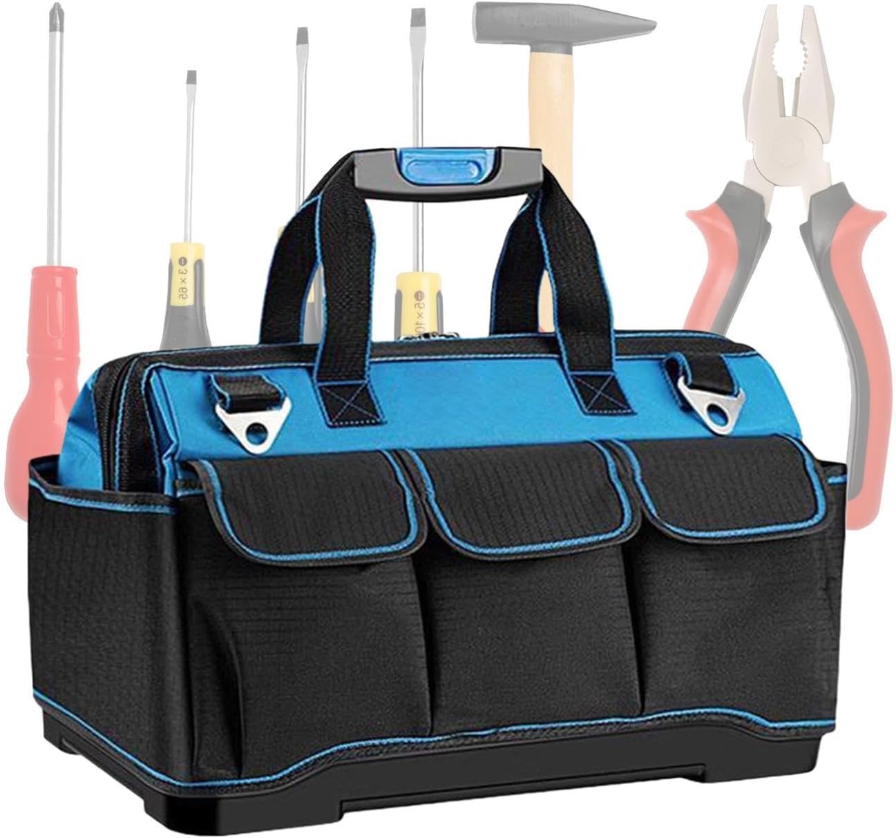 GENERIC Sac à Outils D'électricien Oxford Multi-poches - Grande Capacité - Sac à Outils électriques - Pour L'extérieur, Les Voyages, La Construction, La Réparation De Voiture, La Maison, Le Garage, Le Père