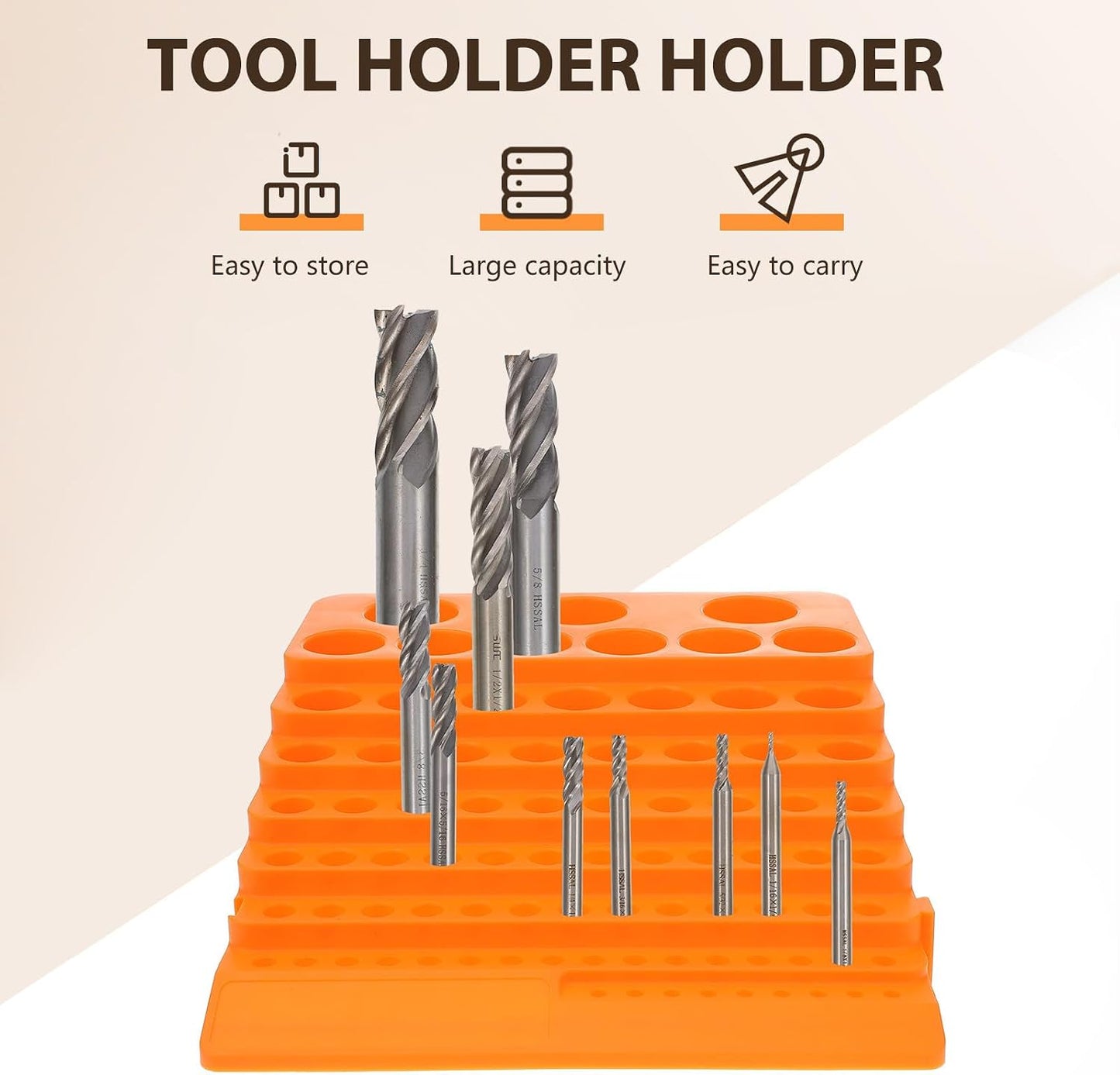  Ciieeo Organisateur De Forets Et Embouts 84 Emplacements En Plastique Rigide, Support Compact Pour Fraises, Adapté Au Rangement D'Outils En Atelier