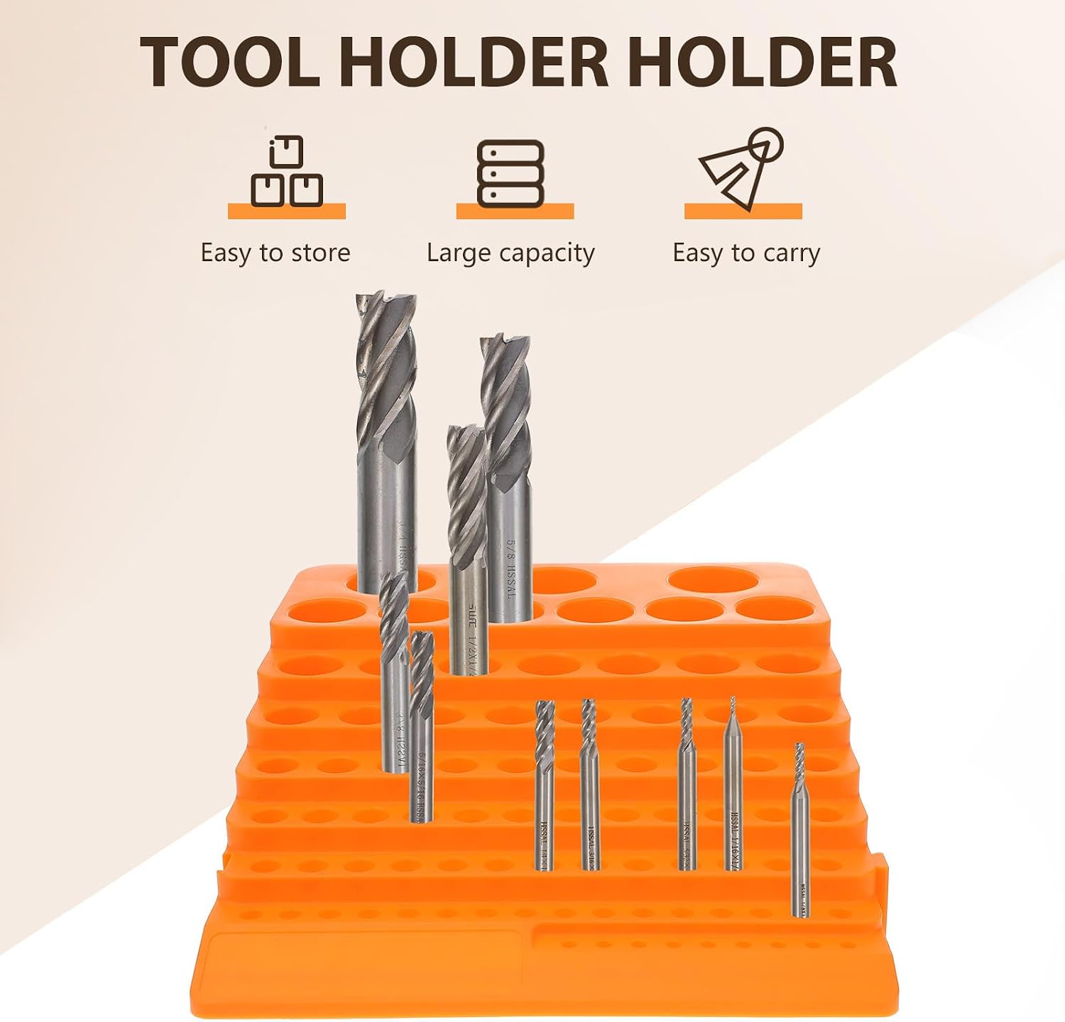  Ciieeo Organisateur De Forets Et Embouts 84 Emplacements En Plastique Rigide, Support Compact Pour Fraises, Adapté Au Rangement D'Outils En Atelier