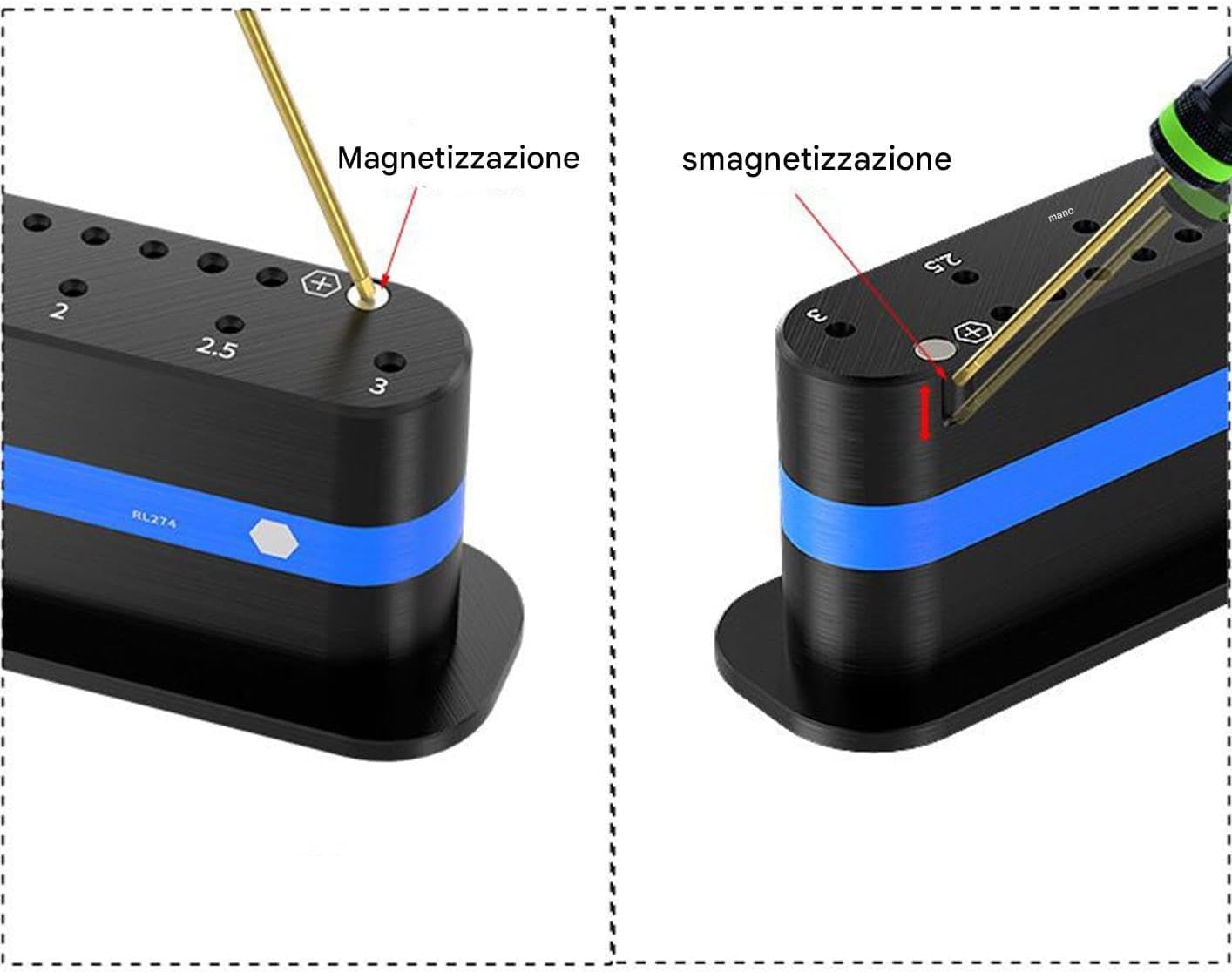 Genérico Support Pour Tournevis Mural Pour Vélo, Organisateur Magnétique Pour Outils De Mécanicien Avec Pinces Pour électricien, électricien, Atelier, Placard