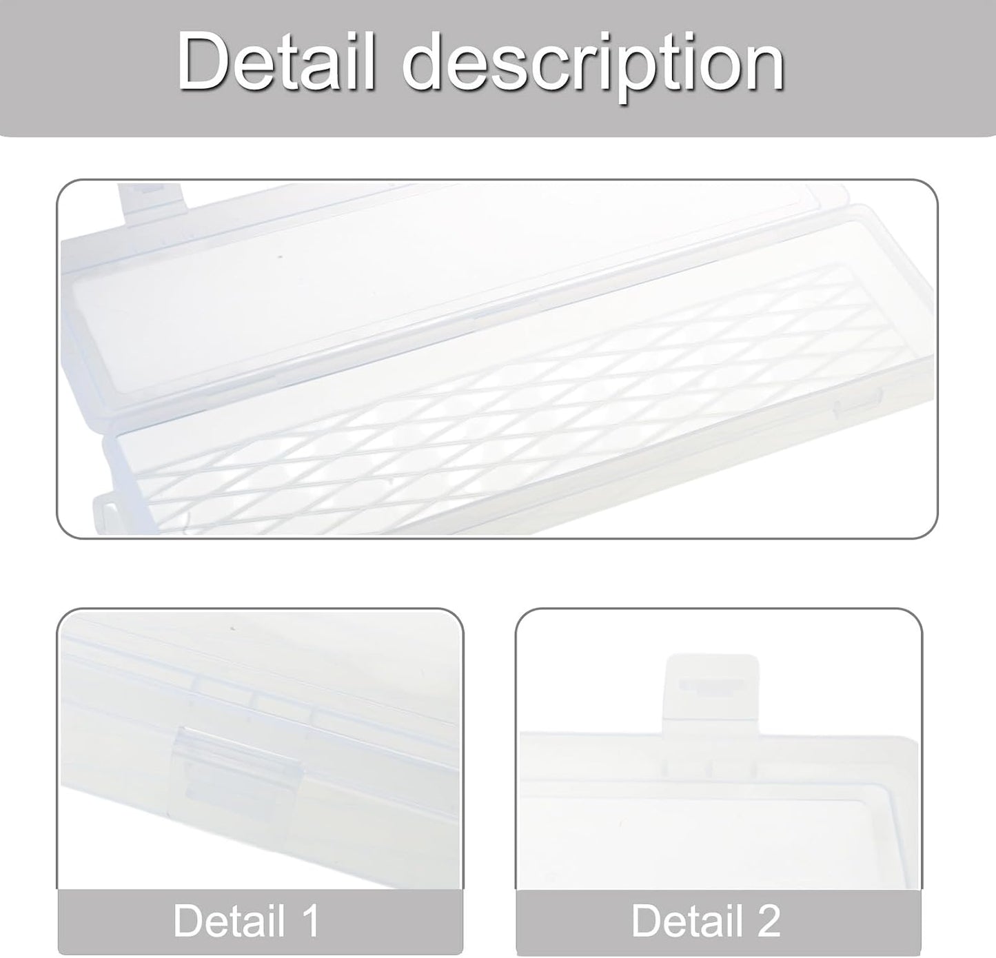  Boîte à Outils De 35,6 Cm Avec Couvercles Transparents Et Organiseurs De Pièces Spacieuses - Rectangulaire - Transparent - Long étui Pour La Maison Et L'atelier