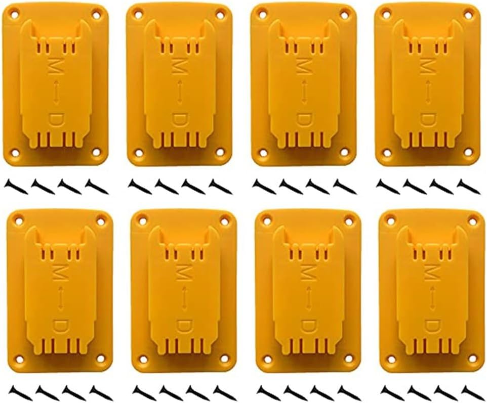  Lot De 12 Porte-outils Jaunes Pour Perceuse Sans Fil 12 V 20 V Avec Vis Pour Garage, Atelier, Support De Rangement En Plastique Pour Outils électriques, Kit De Suspension 3, 8, 12 Pièces