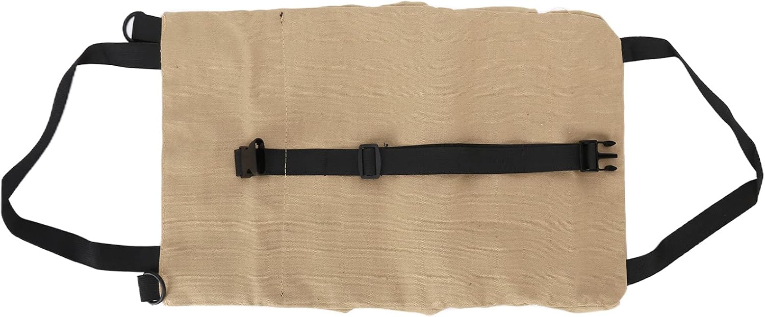  Cocoarm Sac à Outils En Toile, Mallette à Outils Pliable En Toile Avec Fermeture à Glissière, Rangement Enroulable De Grande Capacité, Sangles De Suspension, Conception Légère Pour Un Usage (Kaki)