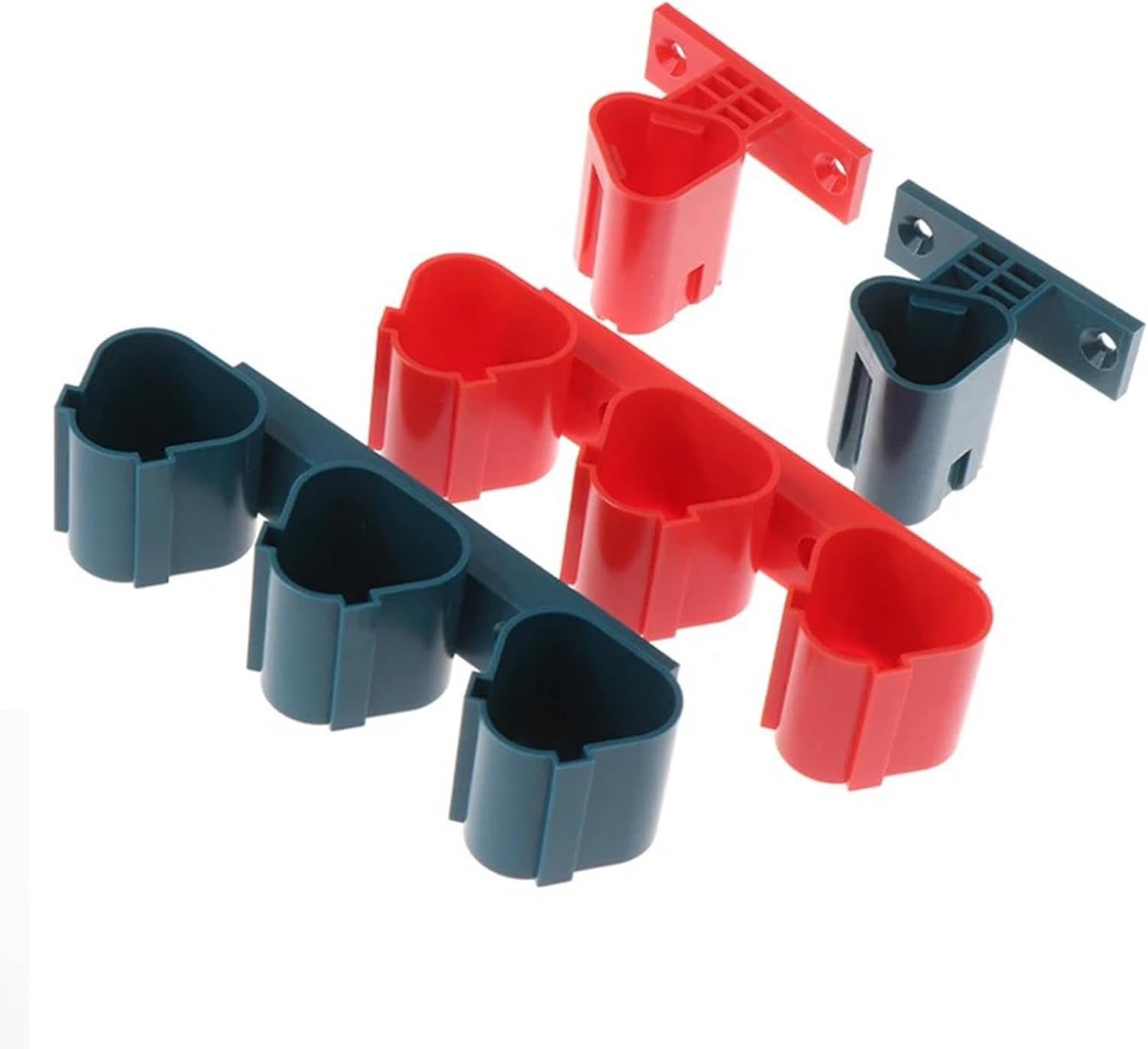  Fixation Support Porte-batterie Boîtier Batterie Porte-outils Conception Robuste En PP Installation Facile Adapté Aux Artisans Électriciens Jardiniers, Bleu 3 En 1