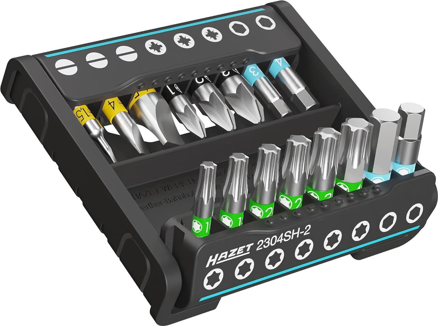  HAZET - Smart Holder 2304SH-2I Porte-outils Pratique 16 Pièces I Sortie : 6,3 (1/4 Pouce) IRangement Des Pièces Métalliques, Ordre, Organisation I Fabriqué En Allemagne'.