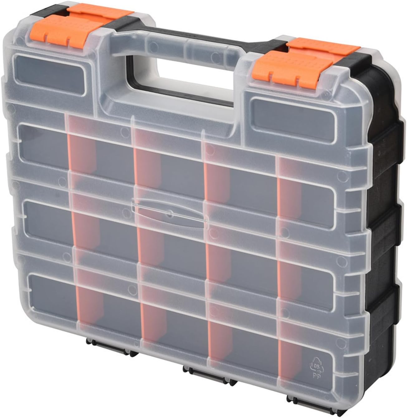 GENERIC Organiseur De Petites Pièces, Organiseur à Vis, 32,6 X 27,6 X 8,9 Cm, Boîte Double Face à 34 Compartiments, étui De Rangement Portable Pour Fixations, Boulons, écrous, Perles, Artisanat, Outils Et