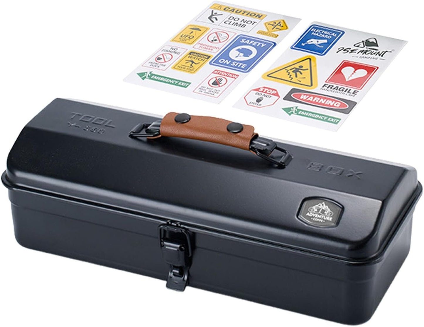  Boîte à Outils Portable | Valise Portable De Camping – Boîte à Outils Portable En Fer Pour Activités De Plein Air Avec Autocollants
