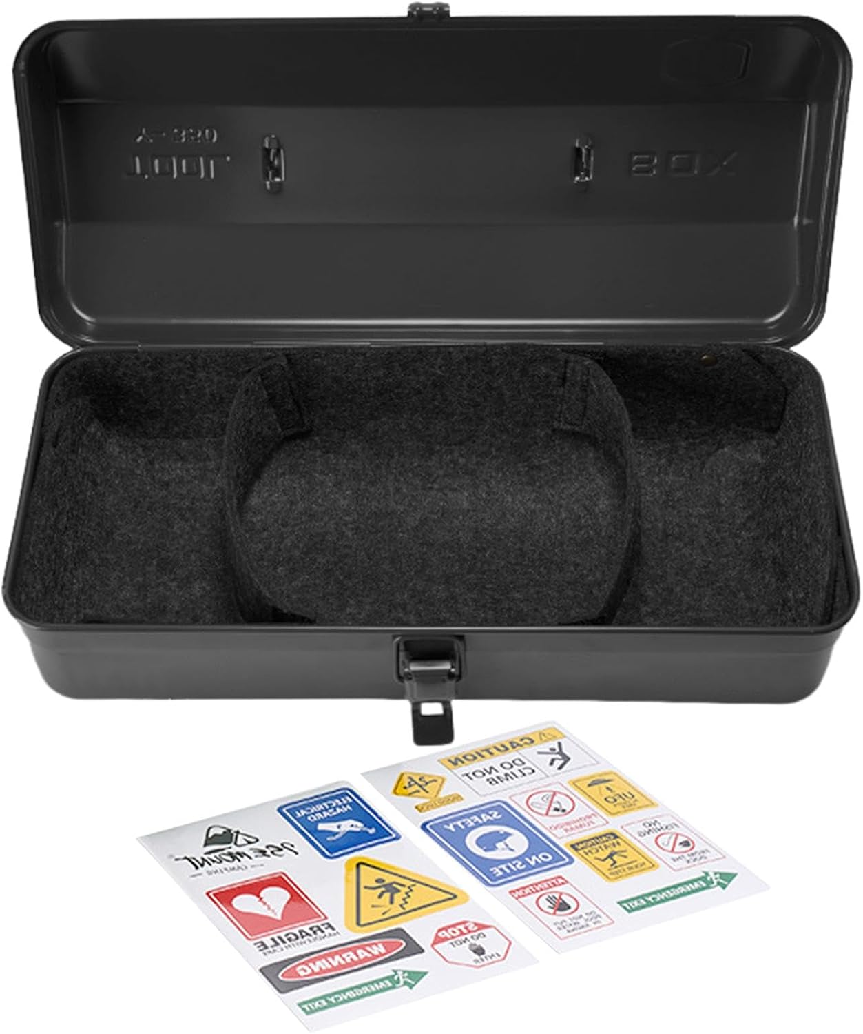  Boîte à Outils Portable | Valise Portable De Camping – Boîte à Outils Portable En Fer Pour Activités De Plein Air Avec Autocollants