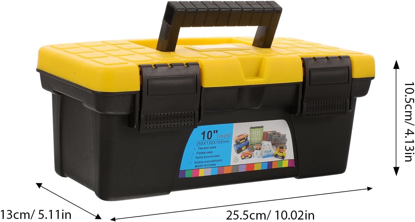  Boîte à Outils Portable En Plastique Noir, Grande Capacité, Design Multifonctionnel Pour Réparations à Domicile Et Outils De Voiture