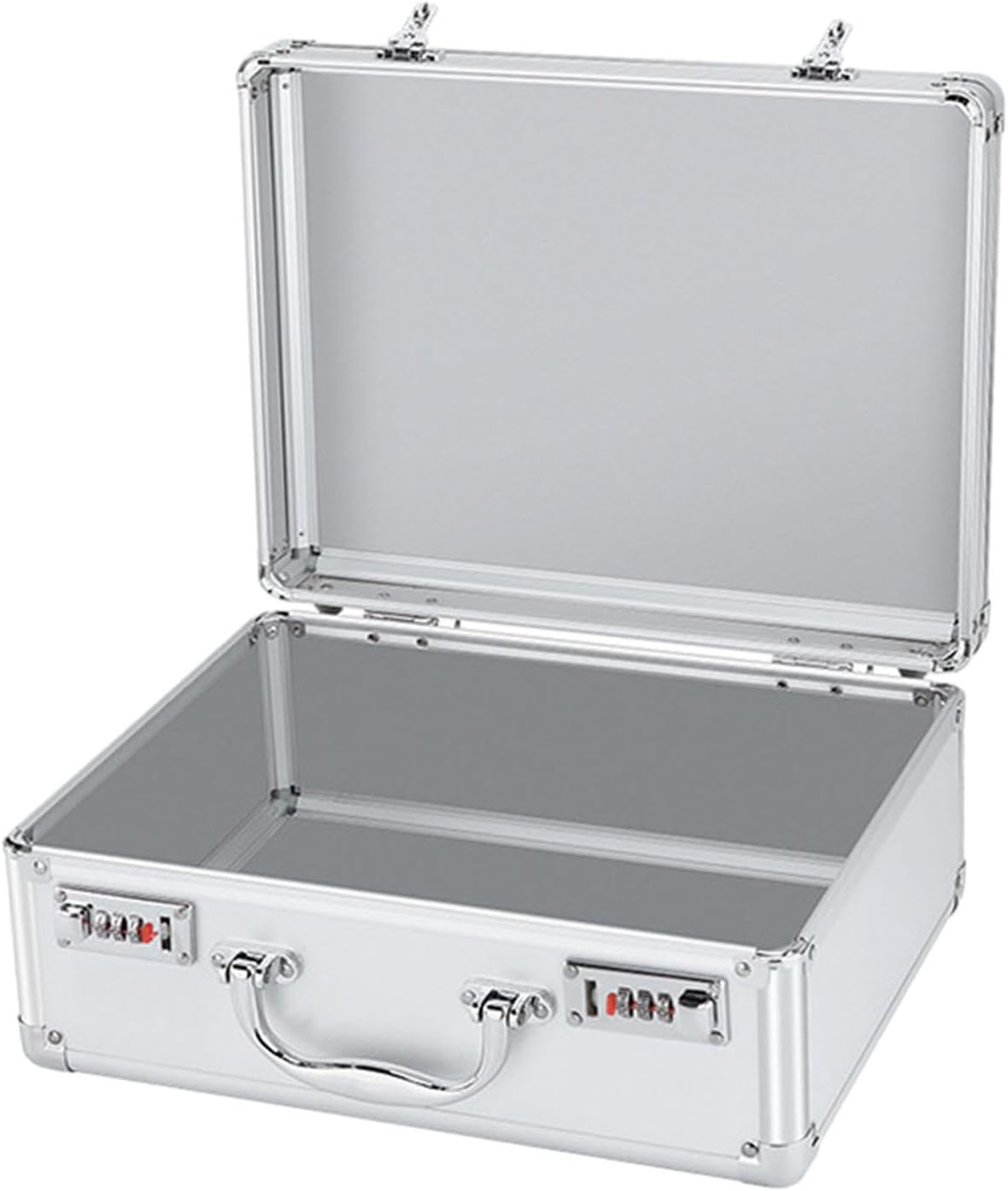  Générique Coffret à Outils En Alliage D'aluminium Avec Serrure, Portable, Grande Capacité, Pour Accessoires De Montage, Fournitures De Bureau, Atelier, Inte, Mot De Passe M