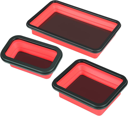  Plateau Magnétique Pour Outils | Ensemble De 3 Bacs De Rangement Magnétiques Pour Mécanique - Organisation D'outils Magnétique Pour Le Tri De Vis Et Écrous