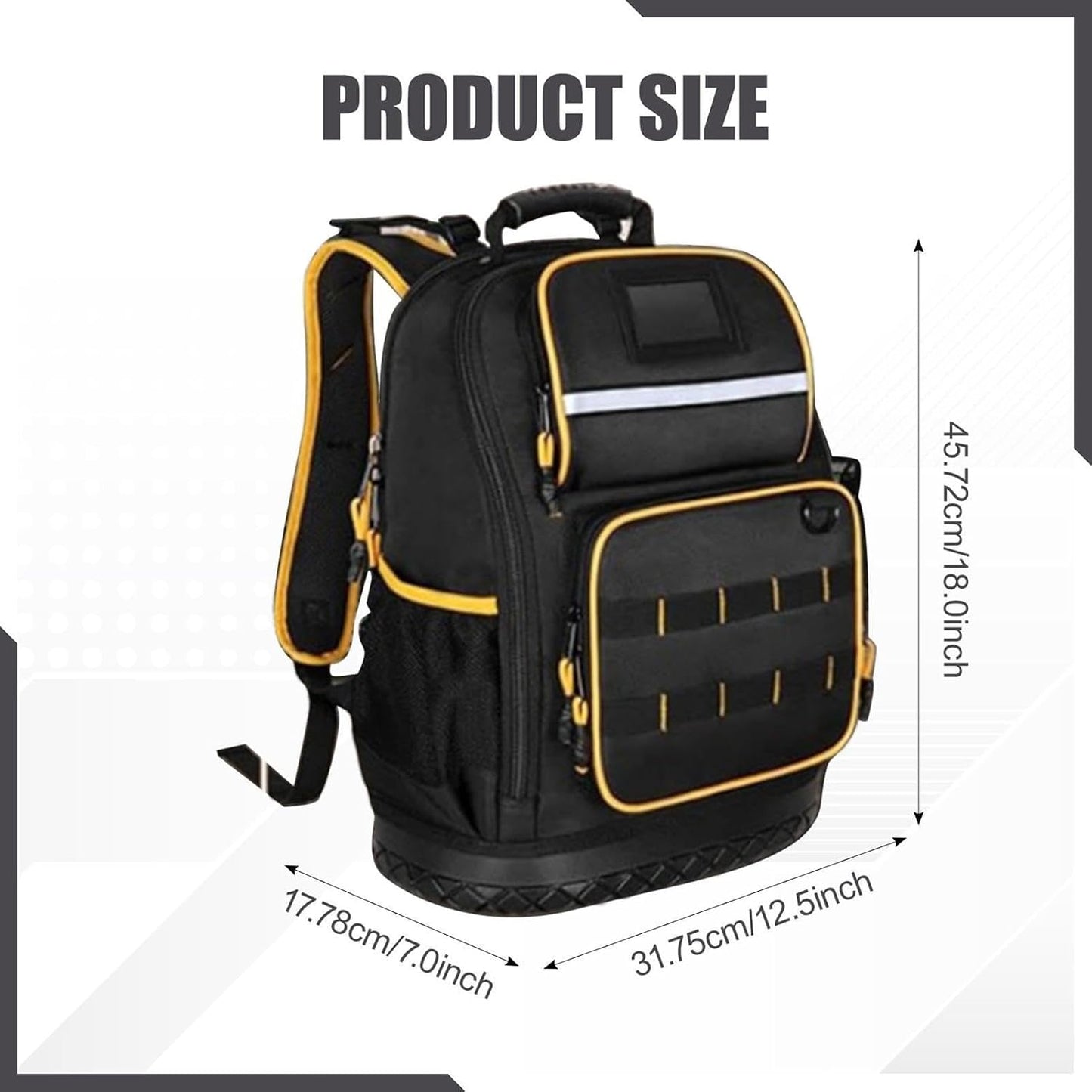  Sac à Dos Pour Outils – Organisateur à Rigide Pour électricien, Sac Robuste De Qualité, Travaux De Réparation De Chantier, Tâches D'entretien, Projet De Maison, Travail De Camping En Plein Air