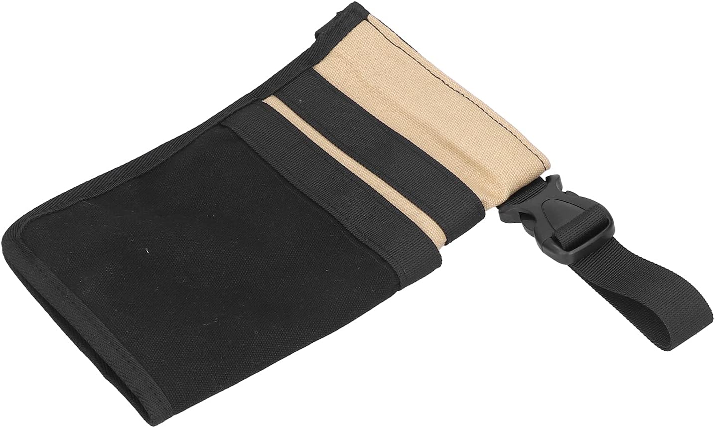  Sac à Outils Unilatéral En Tissu Oxford Résistant à L'usure, Organisateur D'outils De Jardin Réglable Pour Les Projets De Jardinage Et De Bricolage (Kaki Et Noir)