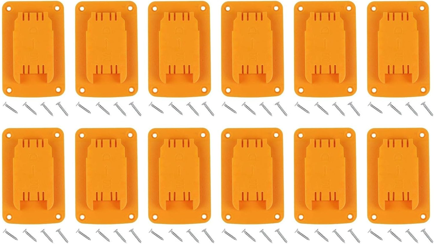  Lot De 12 Porte-outils Jaunes Pour Perceuse Sans Fil 12 V 20 V Avec Vis Pour Garage, Atelier, Support De Rangement En Plastique Pour Outils électriques, Kit De Suspension 3, 8, 12 Pièces