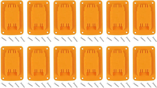  Lot De 12 Porte-outils Jaunes Pour Perceuse Sans Fil 12 V 20 V Avec Vis Pour Garage, Atelier, Support De Rangement En Plastique Pour Outils électriques, Kit De Suspension 3, 8, 12 Pièces