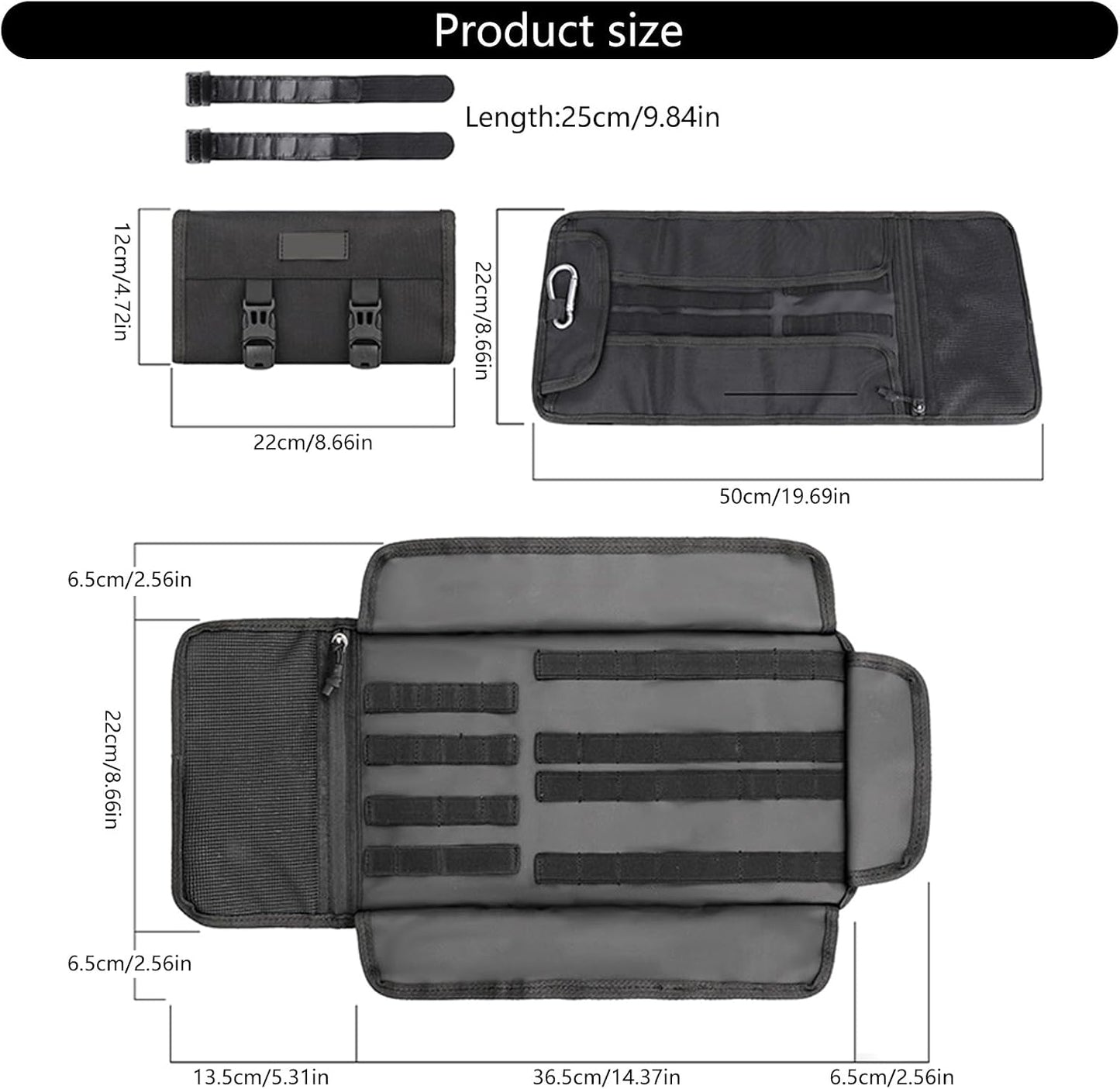  Organiseur à Roulettes Pour Outils, Poches Pour Clés, Avec Poches, Sac De Prises, électricien, Plombier, Charpentier, Mécanicien, Outils De Travail, Moteur, Rangement D'accessoires