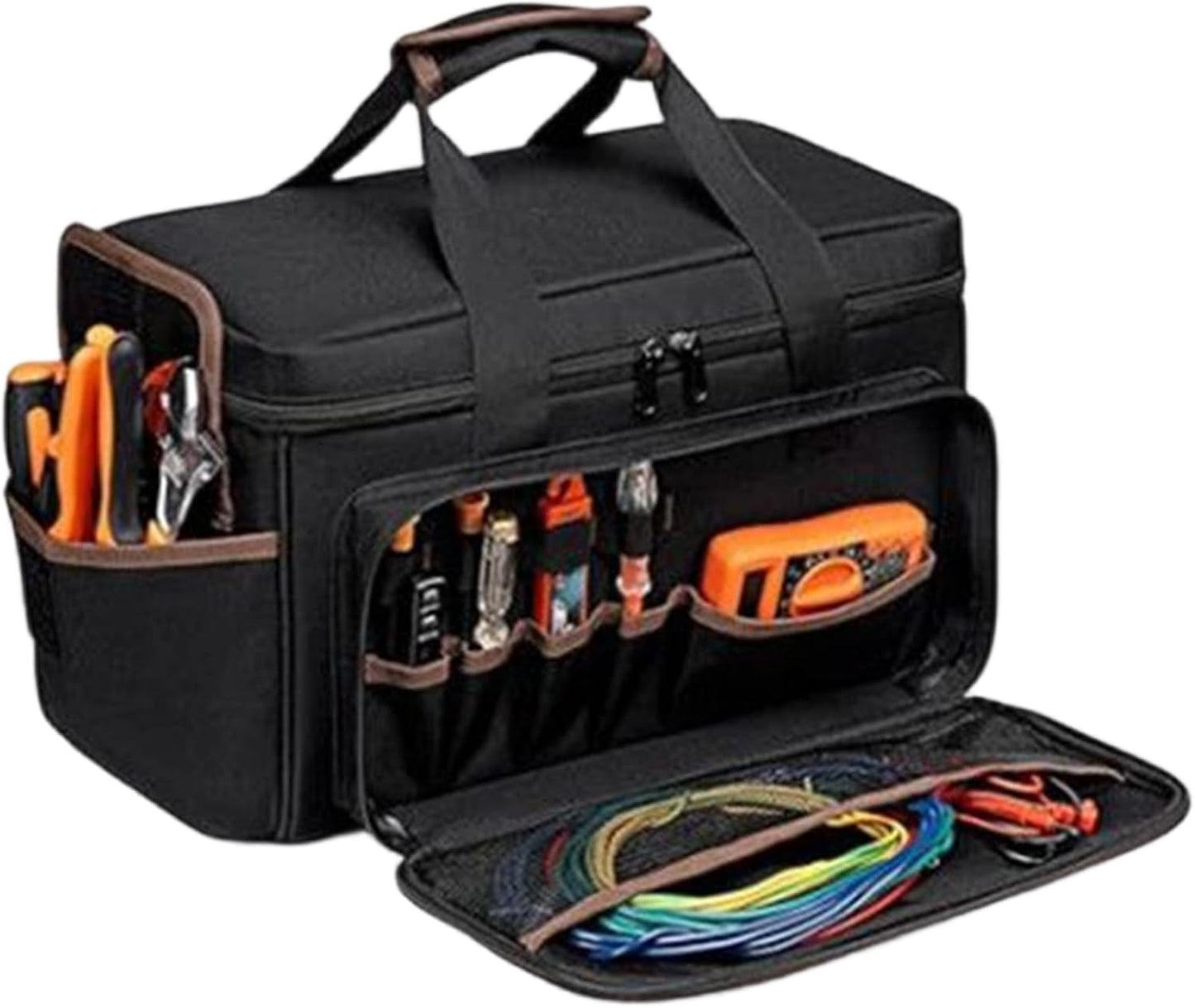 GENERIC Organisateur De Sac à Outils, Sac De Grande Capacité, Support De Sangle De Boîte, Sac à Outils Rembourré, Accessoires De Rangement De Travail, équipement De Mécanicien électrique, Kit De Construction