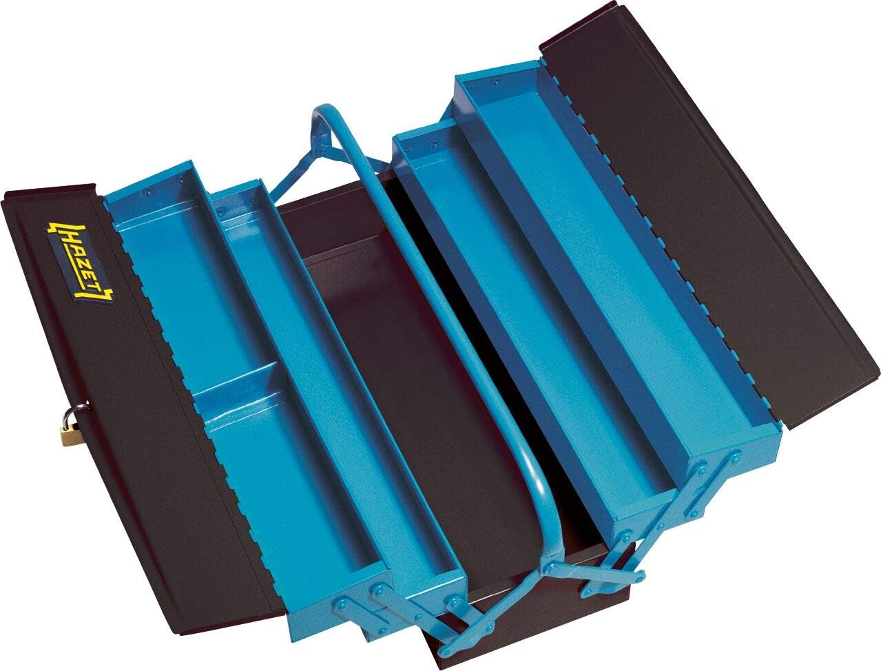  Hazet 190L Boîte à Outils Vide Acier Noir, Bleu & 810SPC/6 Set De 6 Tournevis (Import Allemagne)