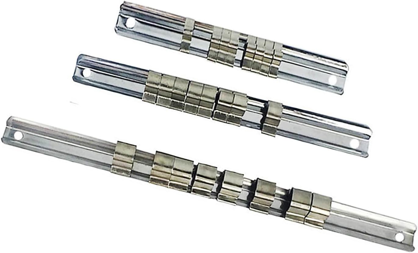  Lot De 3 Supports à Douilles 1/4 3/8 1/2 Avec 8 Clips Sur L'organisation Des Outils, Garage, Outils, Rangement, Transport, Port Industriel