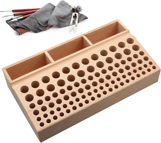 Generisch Support à Outils - Support En Bois De Hêtre Pour De Gaufrage, Boîte De Rangement En Cuir, Pour Travail Du Bois, , Amis, Hommes, Maison, Intérieur Et Pour