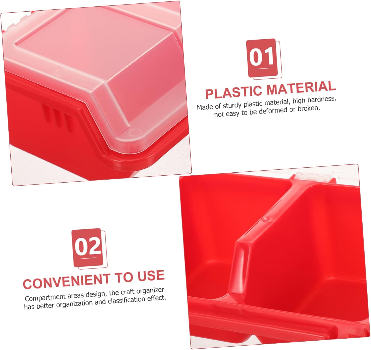  Jojofuny Boîte De Rangement Plastique Pour Outils Organisateur De Compartiments Pour Vis Écrous Et Accessoires Électroniques Pour Bricolage Et Compact Et
