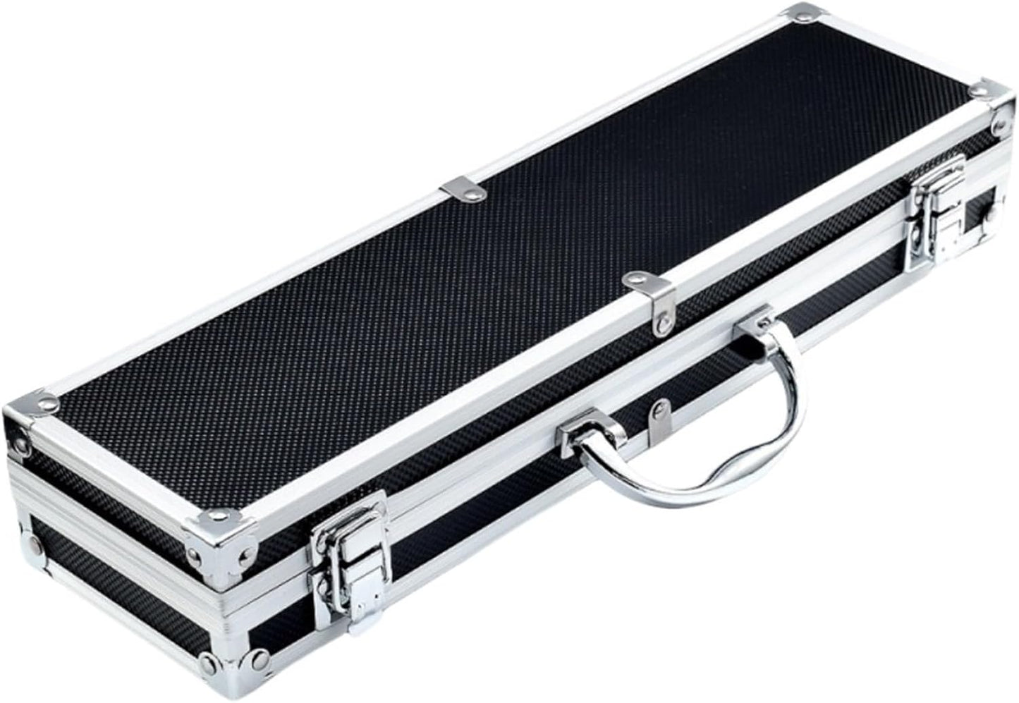  Valise Aluminium Boîte à Outils En Alliage D'aluminium, Boîte Résistante Aux Chocs, De Rangement D'argent Chutes, Mallette Sécurité Portable Grande Capacité(E 36x10x5.8cm)