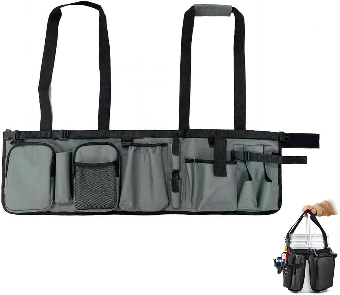  Porte-outils Multifonctions Avec Bords Supérieurs Renforcés - Pliable Jusqu'à 7,6 Cm D'épaisseur Pour Une Gestion Efficace - Sac De Rangement Pliable Pour Garage, Artisanat
