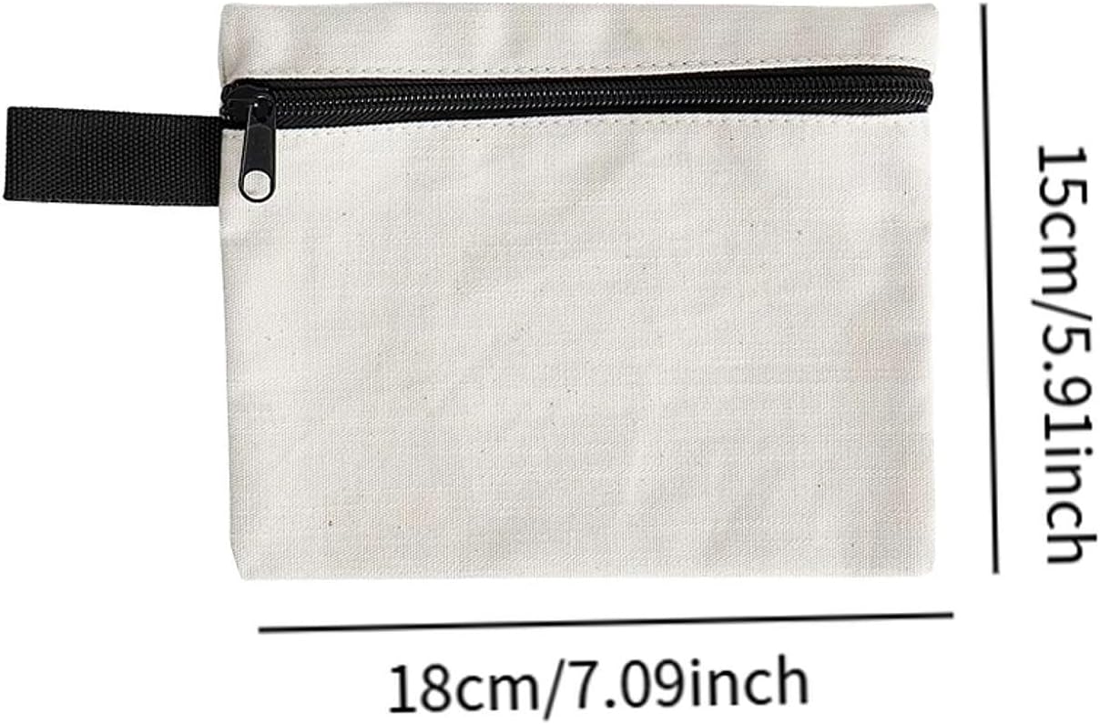  Generic Sacoche à Outils Multifonctionnelle Et Portable Pour Tournevis Et Outils De Et De Camping, Toile Blanche 18x15cm