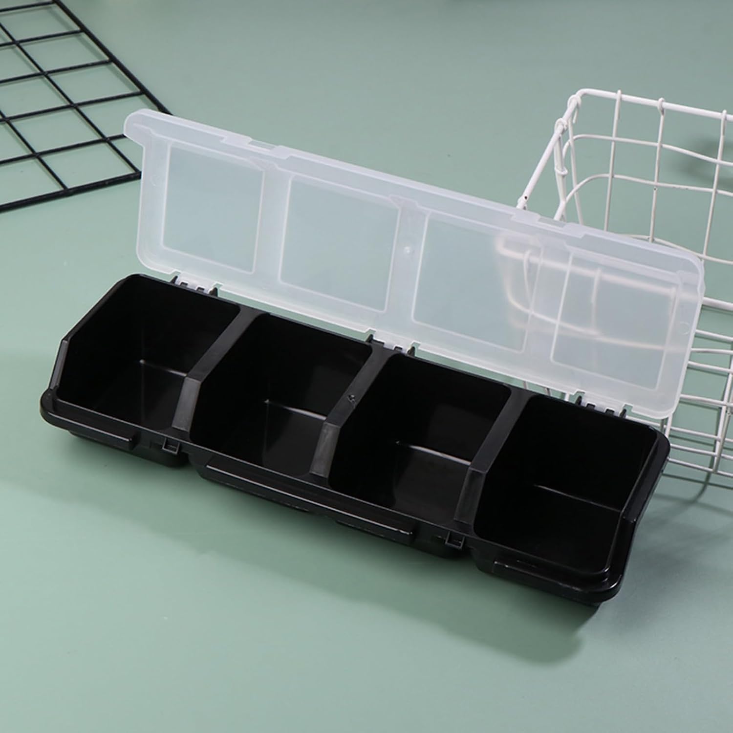  Boîte De Rangement à Vis Avec Couvercles - 4 Compartiments - Boîte à Outils - Séparateur - Conteneur De Tri Des Fournitures