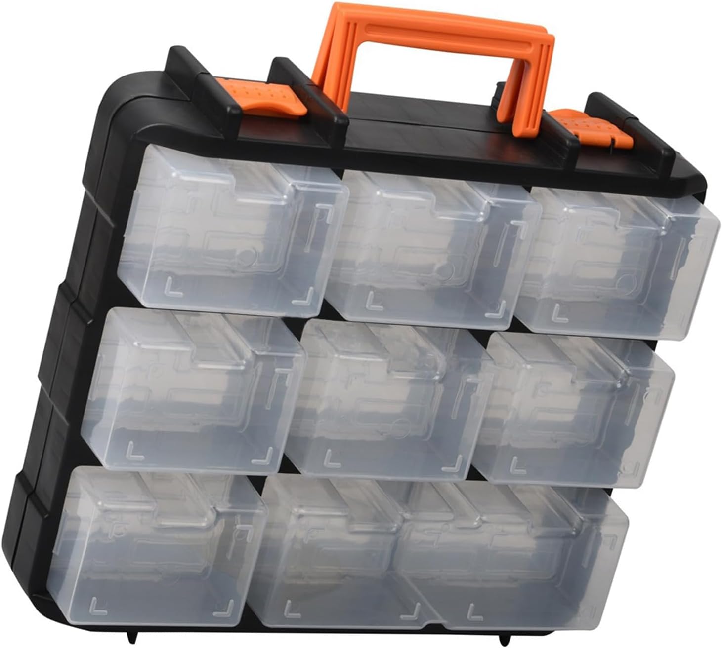  Boîte De Rangement Efficace Pour Outils Avec Couvercles Transparents Et Mécanisme De Verrouillage Robuste Pour L'entretien De La Maison, Projets En Plein Air, Couvercle Transparent