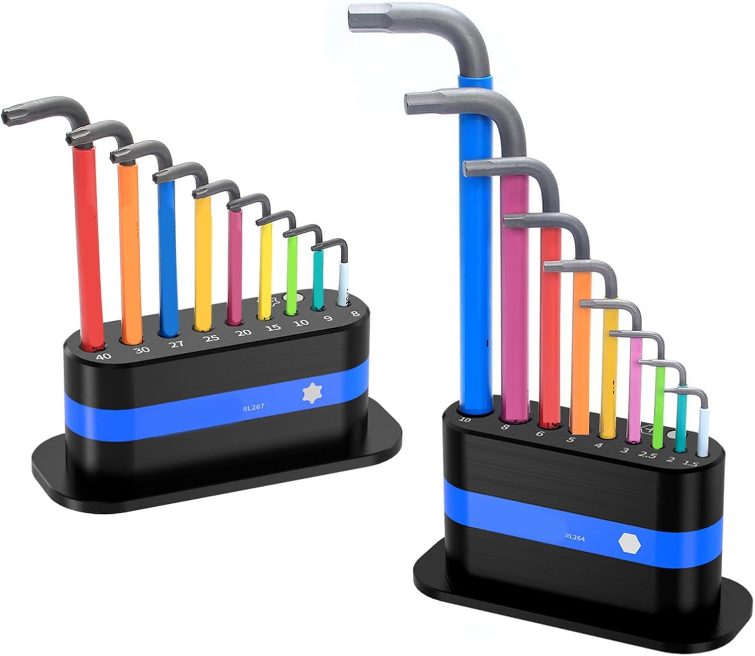  Clé En L Avec Base Antidérapante, Support à Outils Hexagonal Pour Rangement De Bureau Et Support De Clé à Molette, Organisateur De Clés, Support à Outils à Main