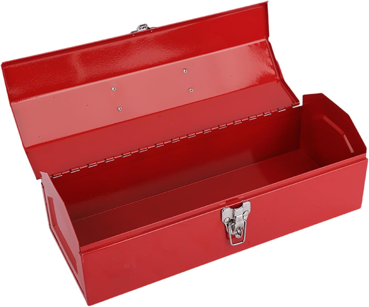  Boîte à Outils Portable En Métal Rouge Avec Toit En Forme De Hanche Pour Mécanicien, Réparation Et Rangement Avec étui à Une Seule Couche