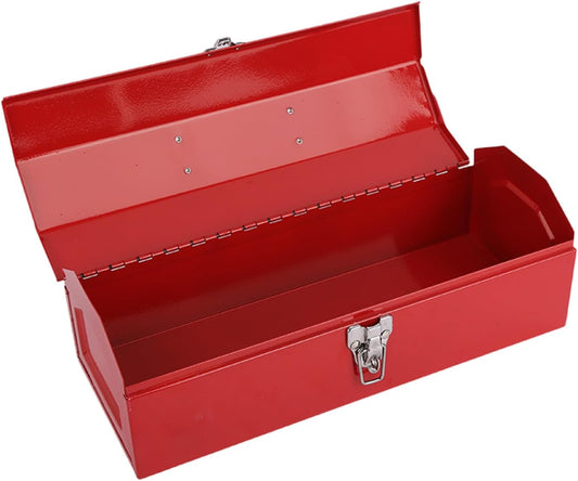  Boîte à Outils Portable En Métal Rouge Avec Toit En Forme De Hanche Pour Mécanicien, Réparation Et Rangement Avec étui à Une Seule Couche