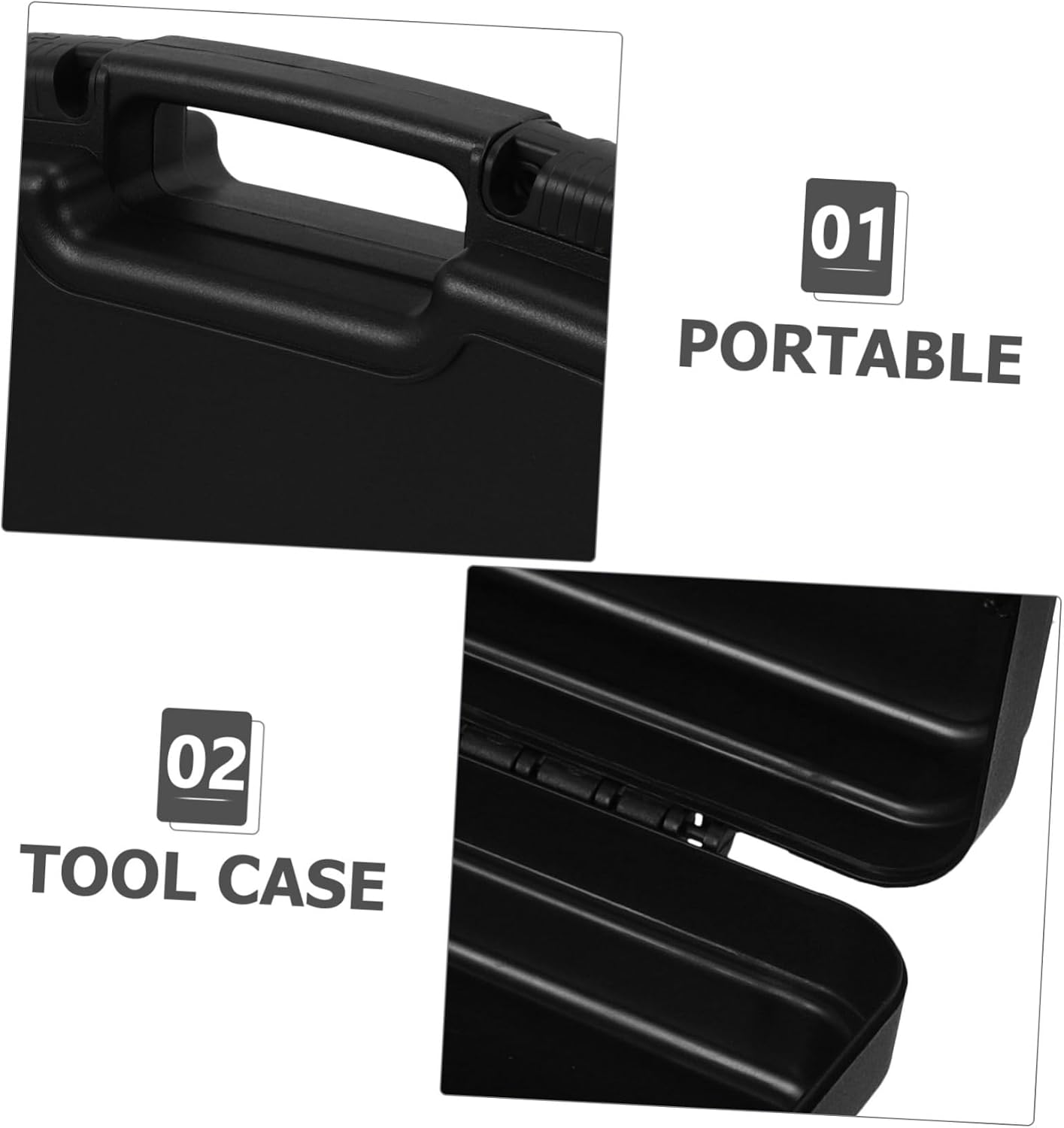  Housoutil Boîte à Outils Multifonctions Pour Rangement D’Outillage, Valise Cabine En Plastique PP, Légère Et Coins Renforcés, Portable
