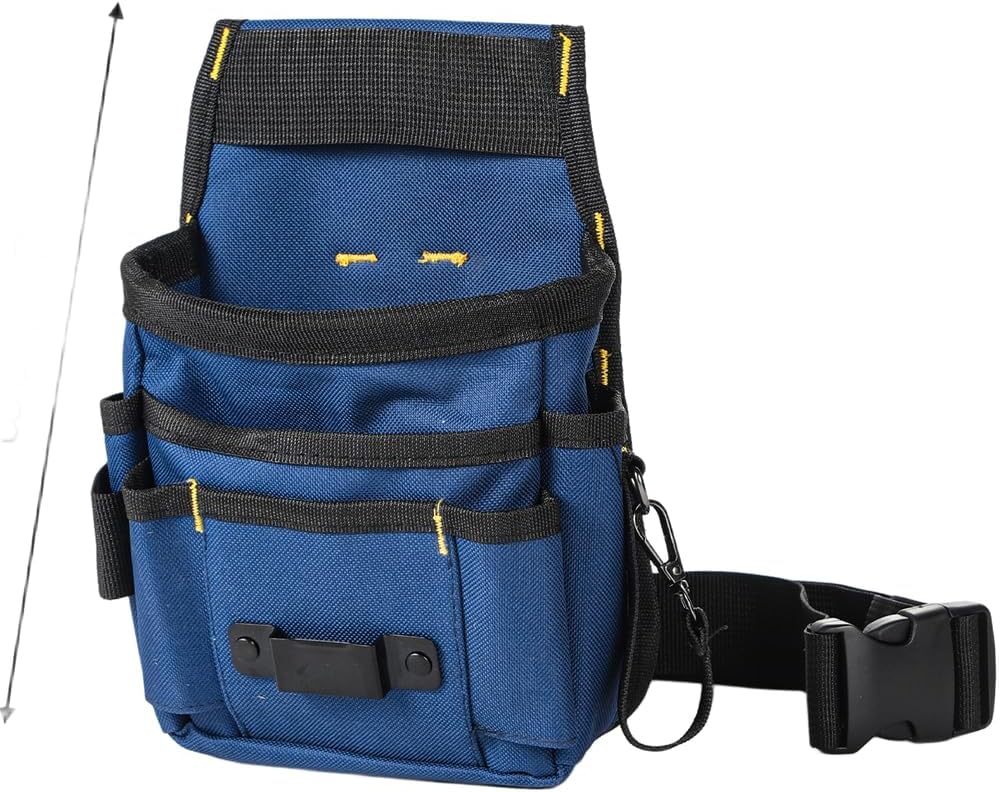  Sac Banane Multifonction En Toile Avec Compartiments Organisés Pour électriciens Et Plombiers Avec Ajustement Réglable Noir Taille L