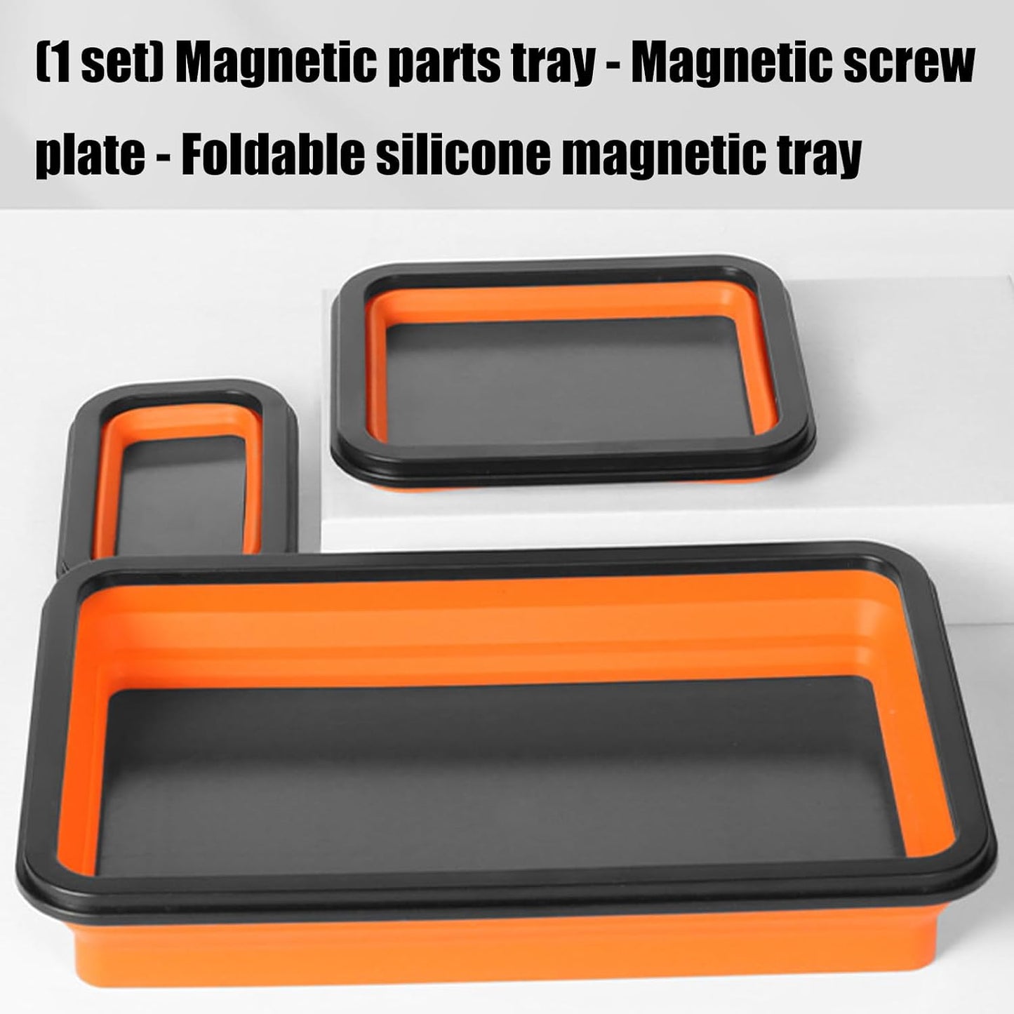  Boîte De Rangement À Vis Magnétique En Silicone Solide Boîte Rangement Pliable Porte-outils Pièces Magnétiques Organisateurs Mécaniciens Organisateurs D'outils Portables Avec Aimant