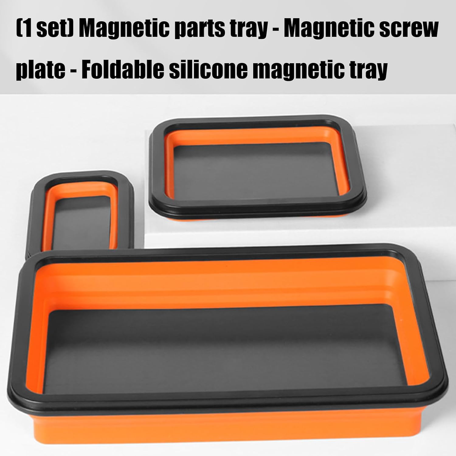  Boîte De Rangement À Vis Magnétique En Silicone Solide Boîte Rangement Pliable Porte-outils Pièces Magnétiques Organisateurs Mécaniciens Organisateurs D'outils Portables Avec Aimant