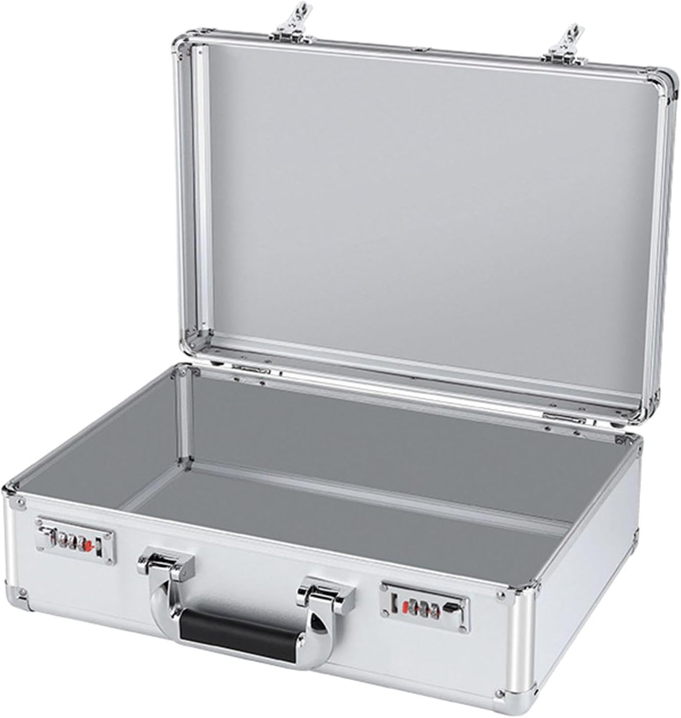  Générique Coffret à Outils En Alliage D'aluminium Avec Serrure, Portable, Grande Capacité, Pour Accessoires De Montage, Fournitures De Bureau, Atelier, Inte, Mot De Passe M