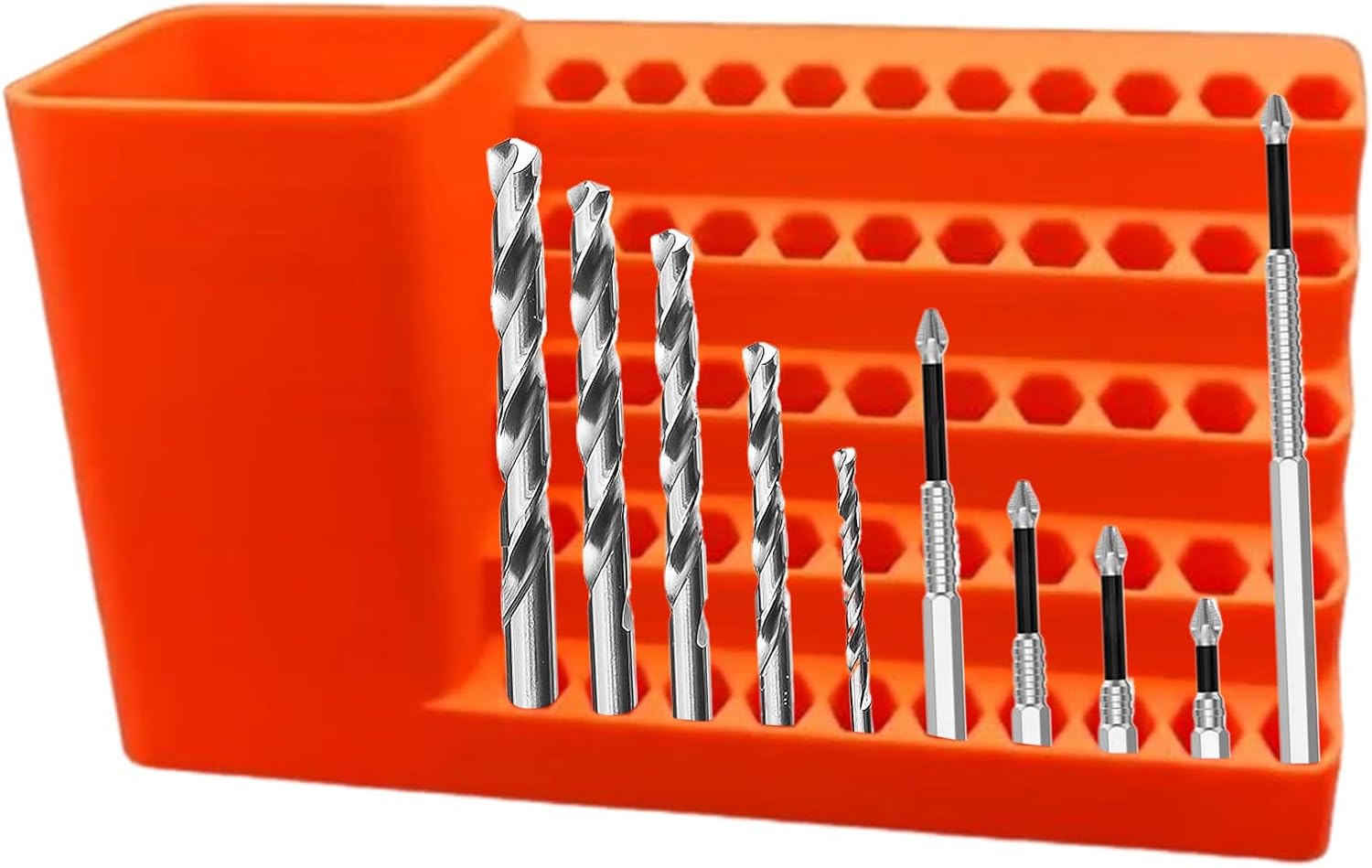 GENERIC Rangement D' De Tournevis, Support De Forets électriques De Précision, Solution D'organisation Antidérapante Pour Abri De Jardin, Garage, Atelier, Armoire à Outils