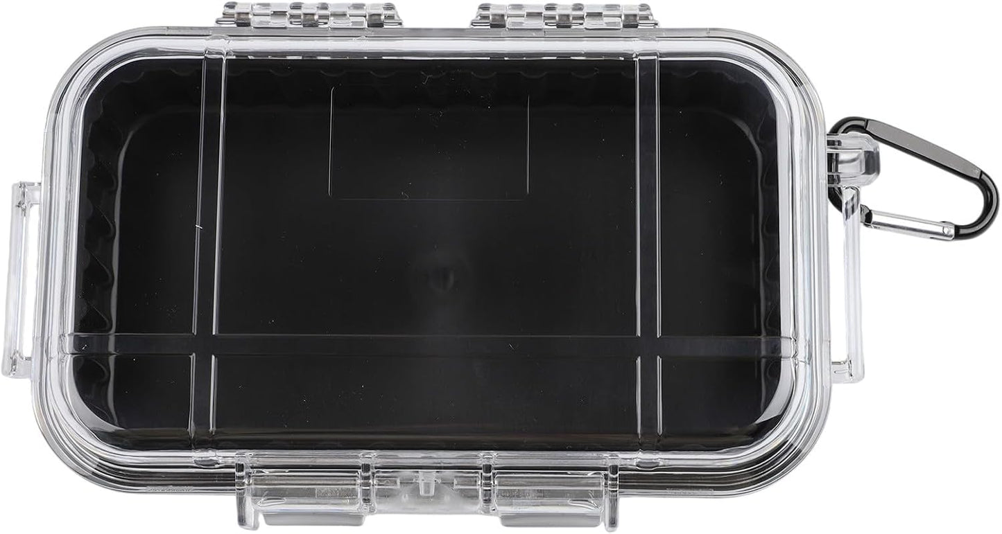  Boîte De Rangement étanche, Robuste Et Résistante Aux Chocs Avec Mousse Réglable Pour équipement D'extérieur Et Protection Scellée (noir)