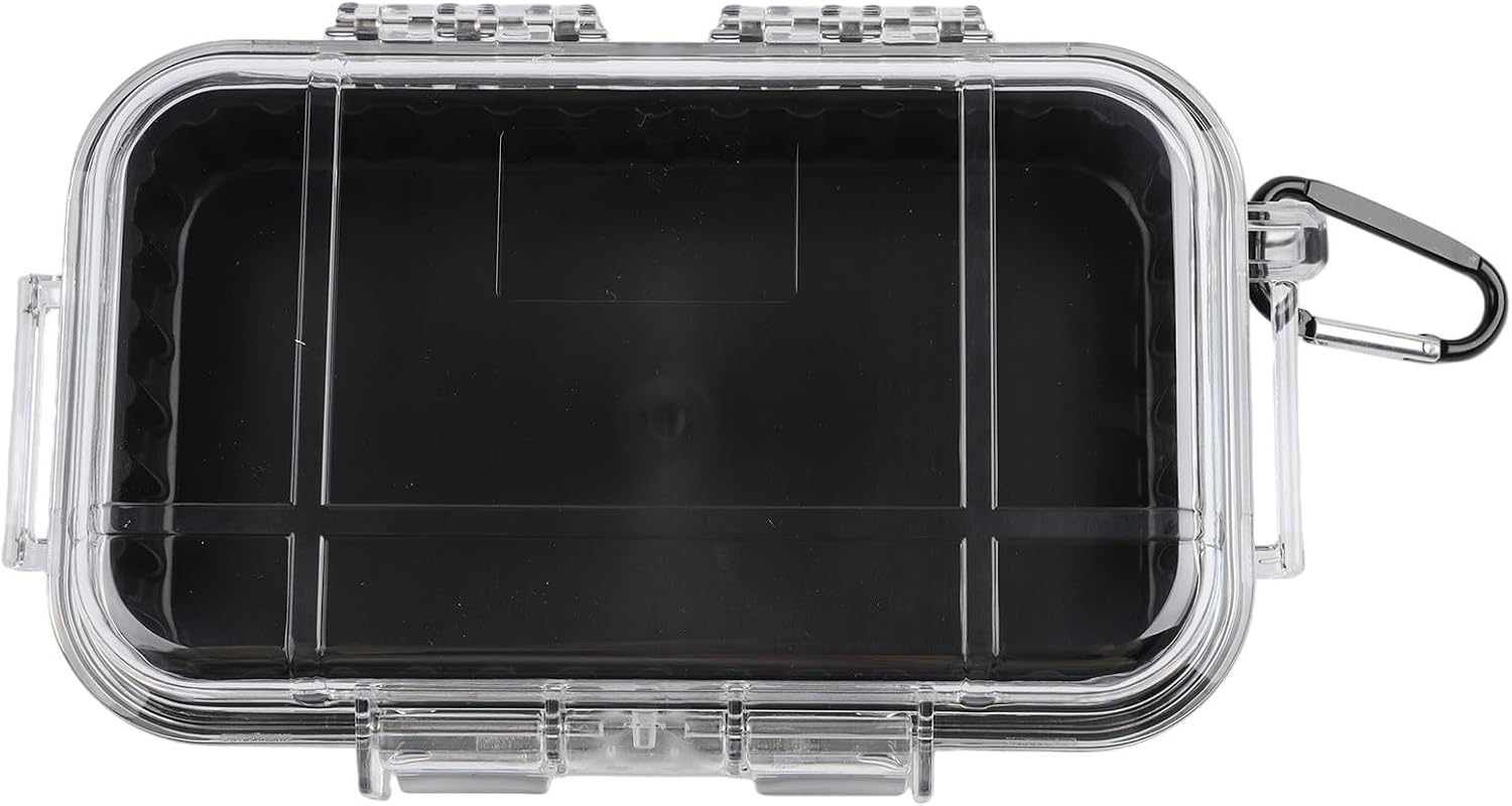  Boîte De Rangement étanche, Robuste Et Résistante Aux Chocs Avec Mousse Réglable Pour équipement D'extérieur Et Protection Scellée (noir)