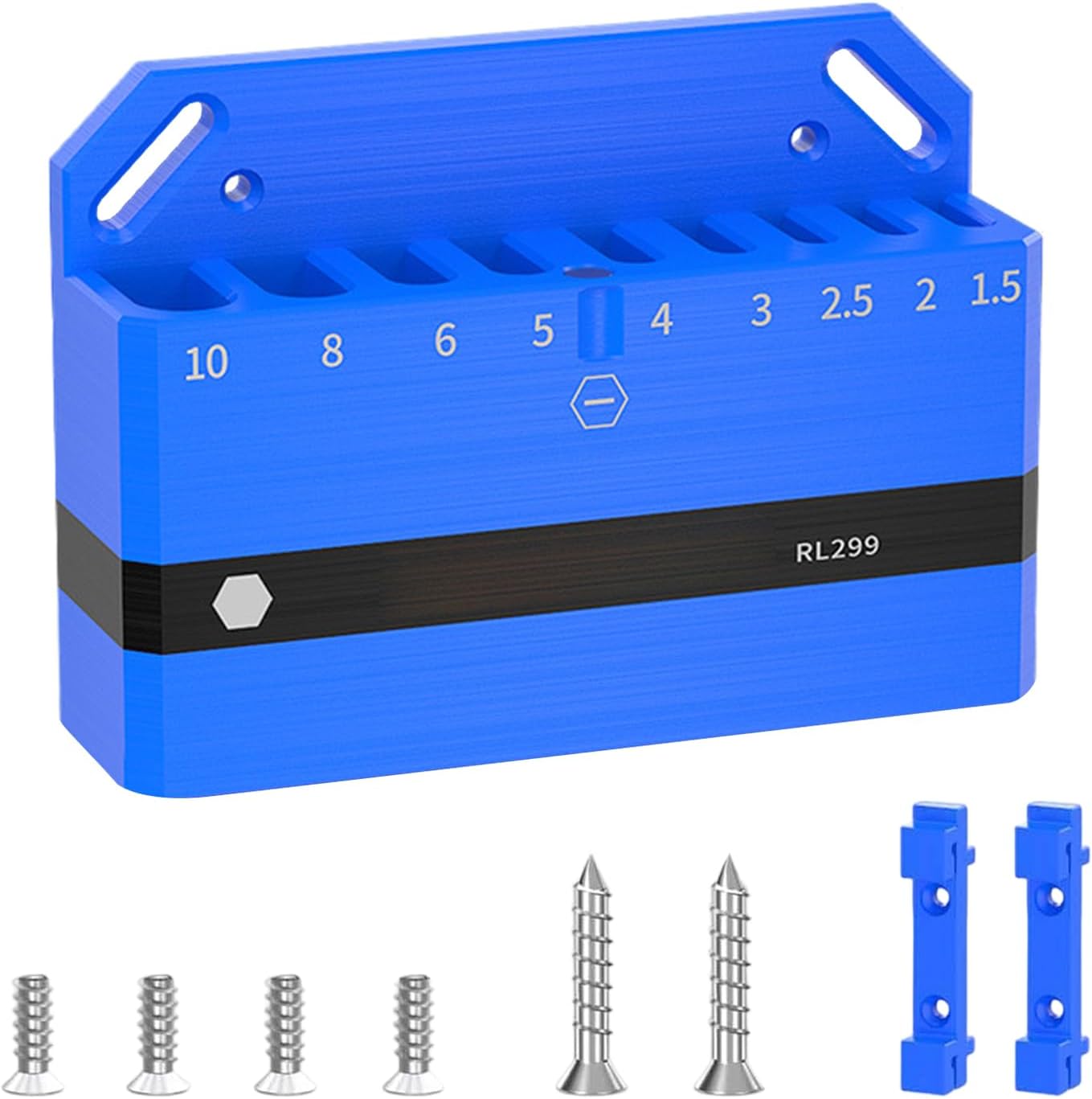  Porte-clé à Molette - Support Magnétique Pour Outils,Support De Clé à Molette, Outil De Réparation De Clé Hexagonale De Vélo Garage Atelier Mur