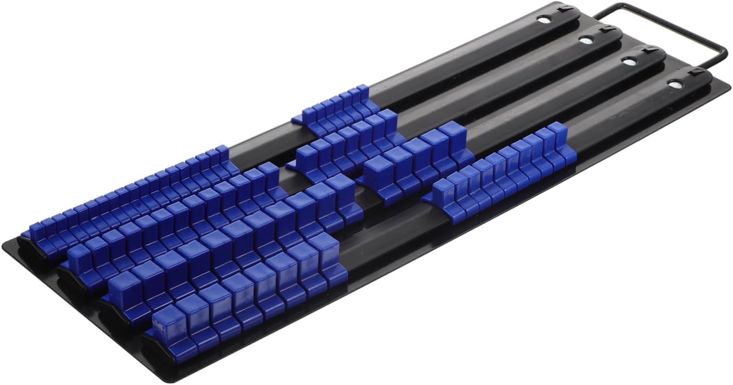  Housoutil Organisateur De Douilles Efficace Support De Rangement En Métal Plateau De Douilles 1/2 3/8 1/4 Kit