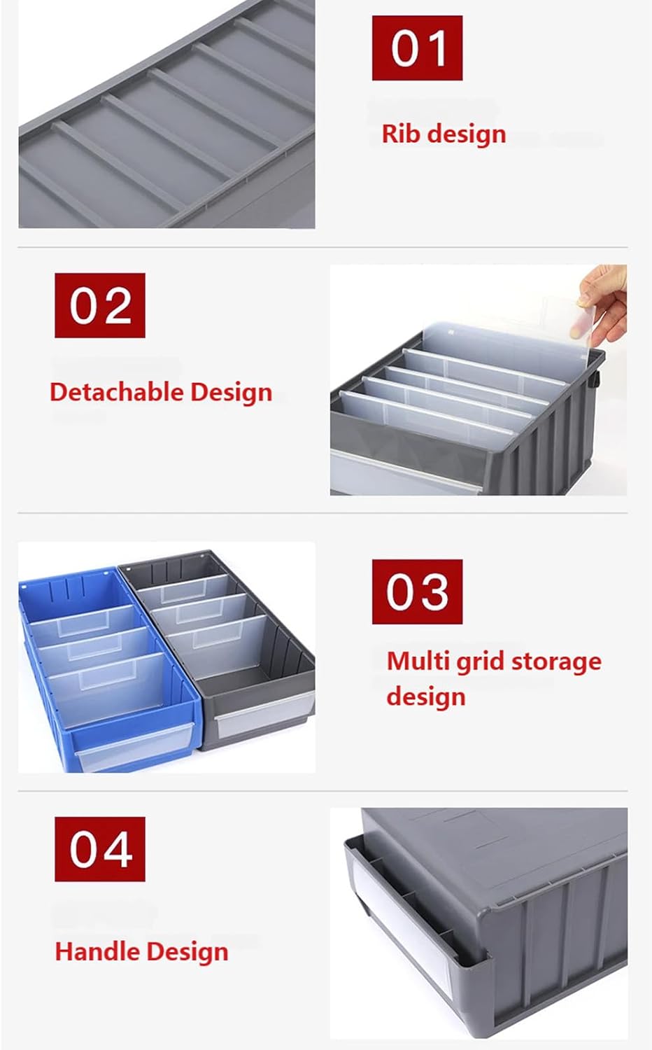  Boîte D'atelier Portable Avec Structure Renforcée Et Design Spacieux, Boîte De Rangement Pour Outils De Gestion Professionnelle Avec Compartiments