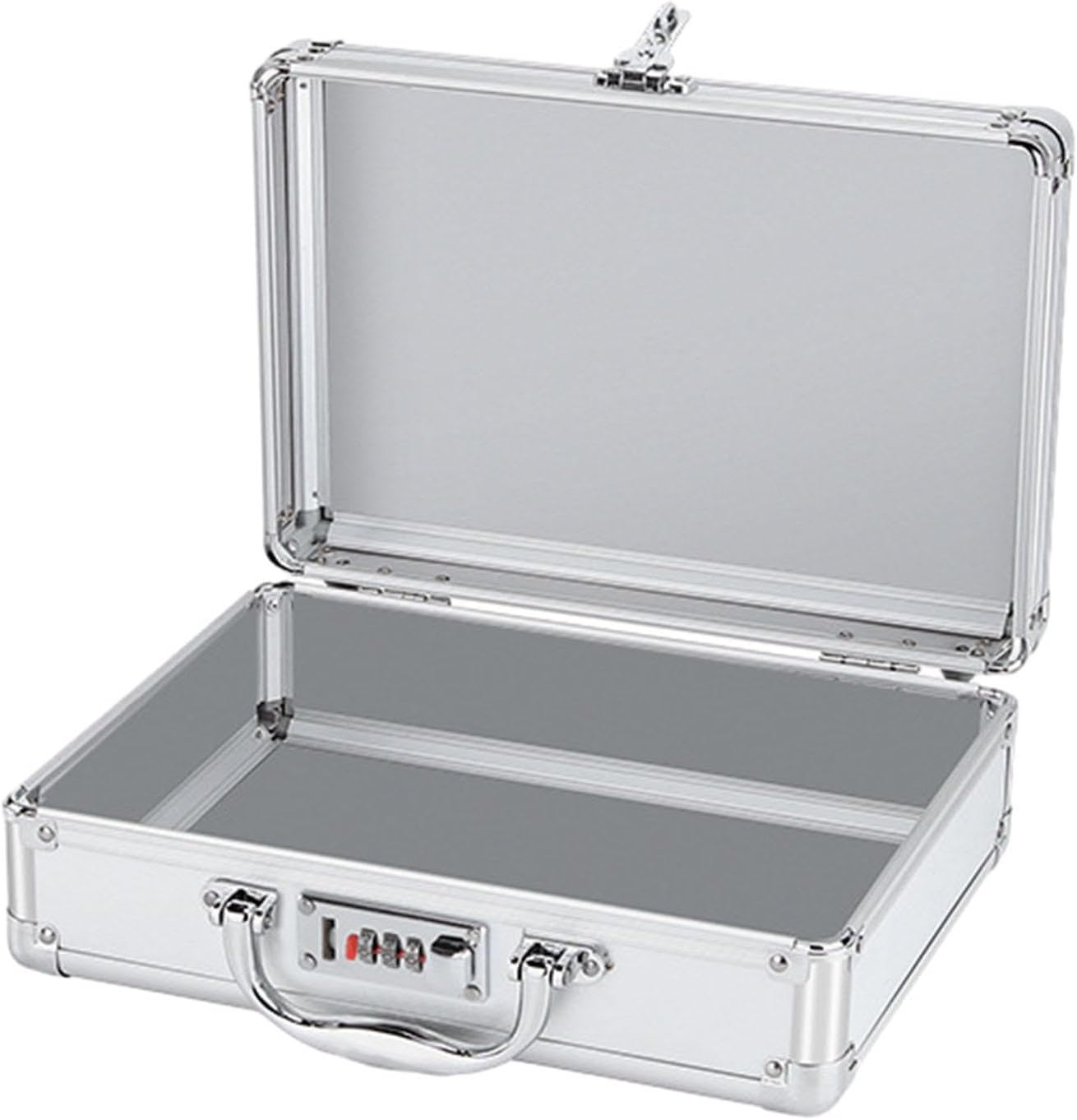 Générique Coffret à Outils En Alliage D'aluminium Avec Serrure, Portable, Grande Capacité, Pour Accessoires De Montage, Fournitures De Bureau, Atelier, Inte, Mot De Passe M